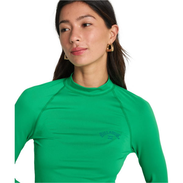 2026 Billabong Femmes Débardeur En Lycra à Manches Longues Tropical Surf EBJWR03014 - Summer Green